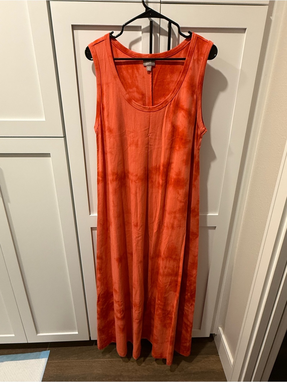 J. Jill Sleeveless Orange Tie-Dye Maxi